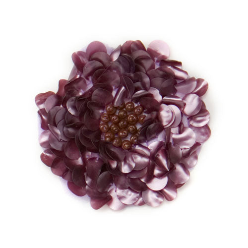 3" Twisted Sequin Flower Applique/Patch Matte Mauve Sequin & Beaded Appliques