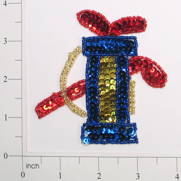 Golf Bag And Clubs Sequin Applique/Patch - Multi Colors Sequin & Beaded Appliques