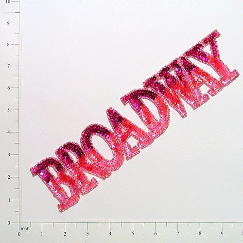 Broadway Sequin Applique/Patch - Pink Sequin & Beaded Appliques