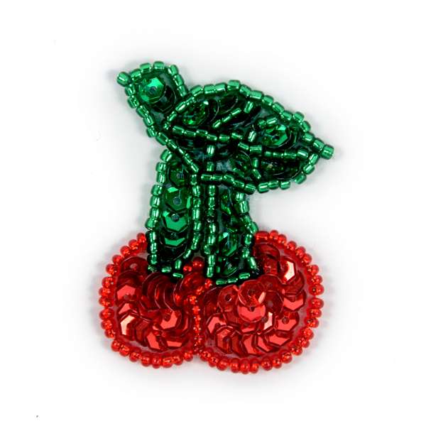 Scatter Applique/Patch - Red, Blue, Purple, Black Aurora Borealis - 4 pcs. - Red Multi Sequin & Beaded Appliques