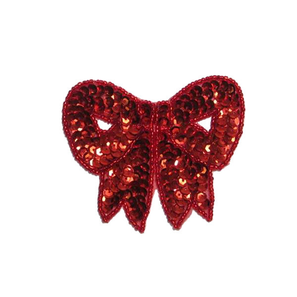 3 1/4" x 3" Bow Sequin Applique/Patch Bow Appliques