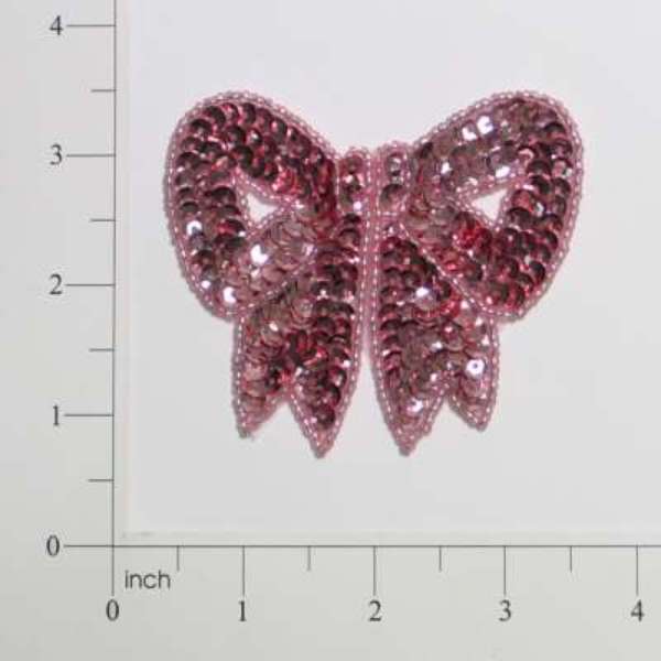 3 1/4" x 3" Bow Sequin Applique/Patch Bow Appliques