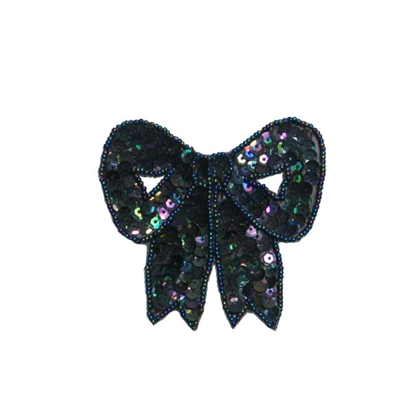 3 1/4" x 3" Bow Sequin Applique/Patch Bow Appliques