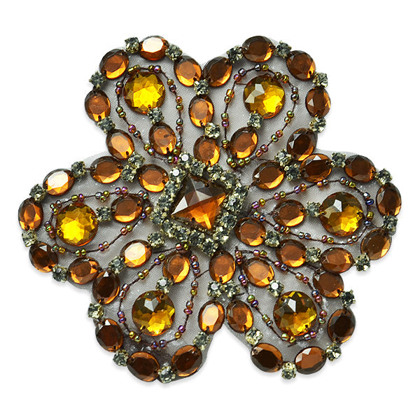 Flower Gem Applique Topaz Appliques