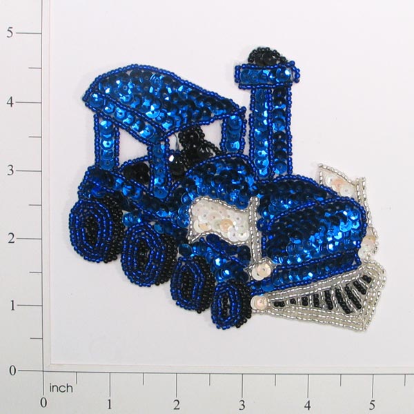 Engine Number 9 Sequin Applique/Patch - Royal Blue Sequin & Beaded Appliques