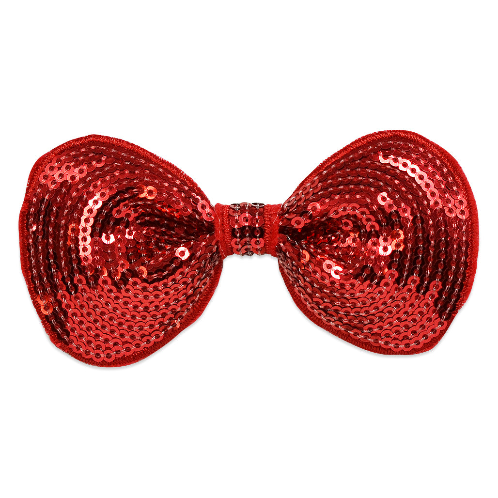 3 3/4" x 2" Bow Sequin Applique/Patch Red Sequin & Beaded Appliques