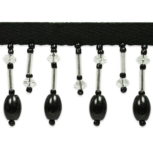 Mixed Bead Fringe Trim Pack of 24" - Onyx Trims & Fringes