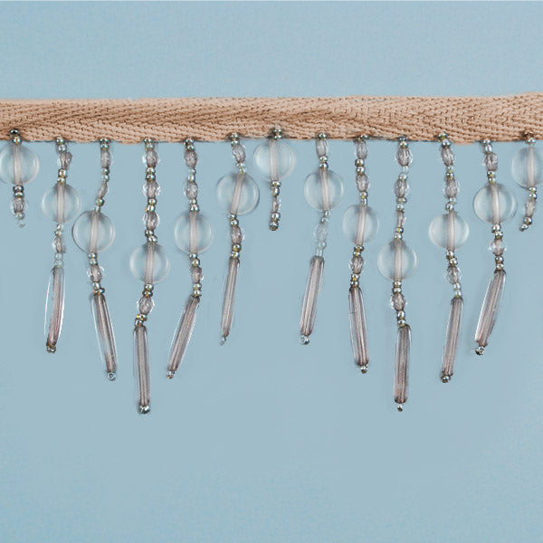 Bugles and Diskettes Fringe Trim Pack of 18" - Gray Trims & Fringes
