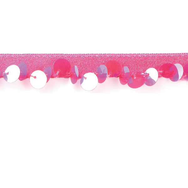Sequin Trim Pack of 24" Fuchsia Trims & Fringes