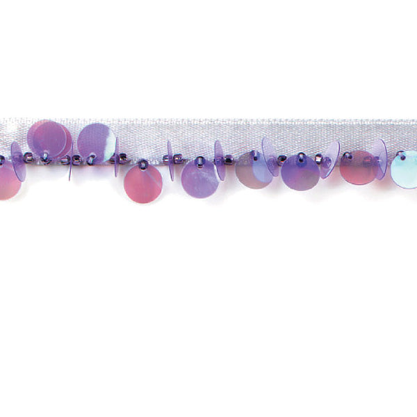Sequin Trim Pack of 24" Lavender Trims & Fringes
