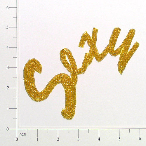 Sexy Beaded Applique/Patch - Gold Sequin & Beaded Appliques