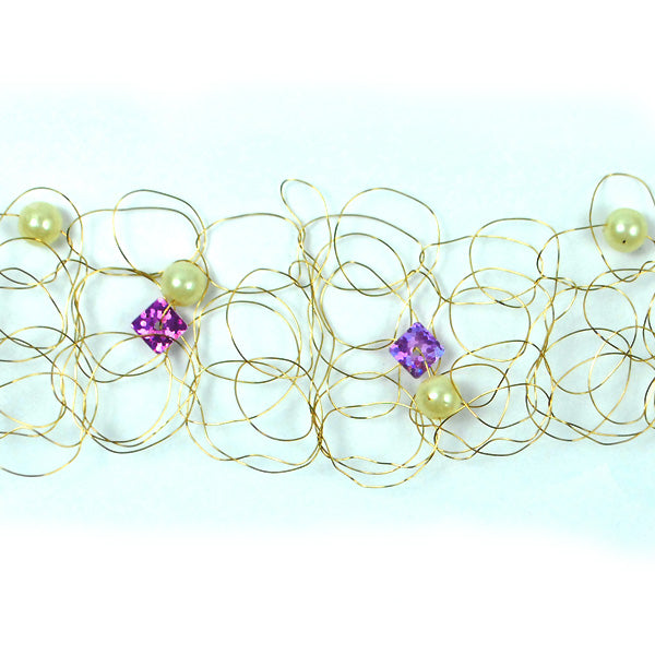 Beaded Wire Ribbon Pack of 36" Multi Colors Trims & Fringes
