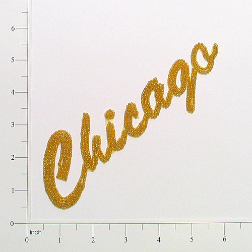 Chicago Beaded Applique - Gold Sequin & Beaded Appliques
