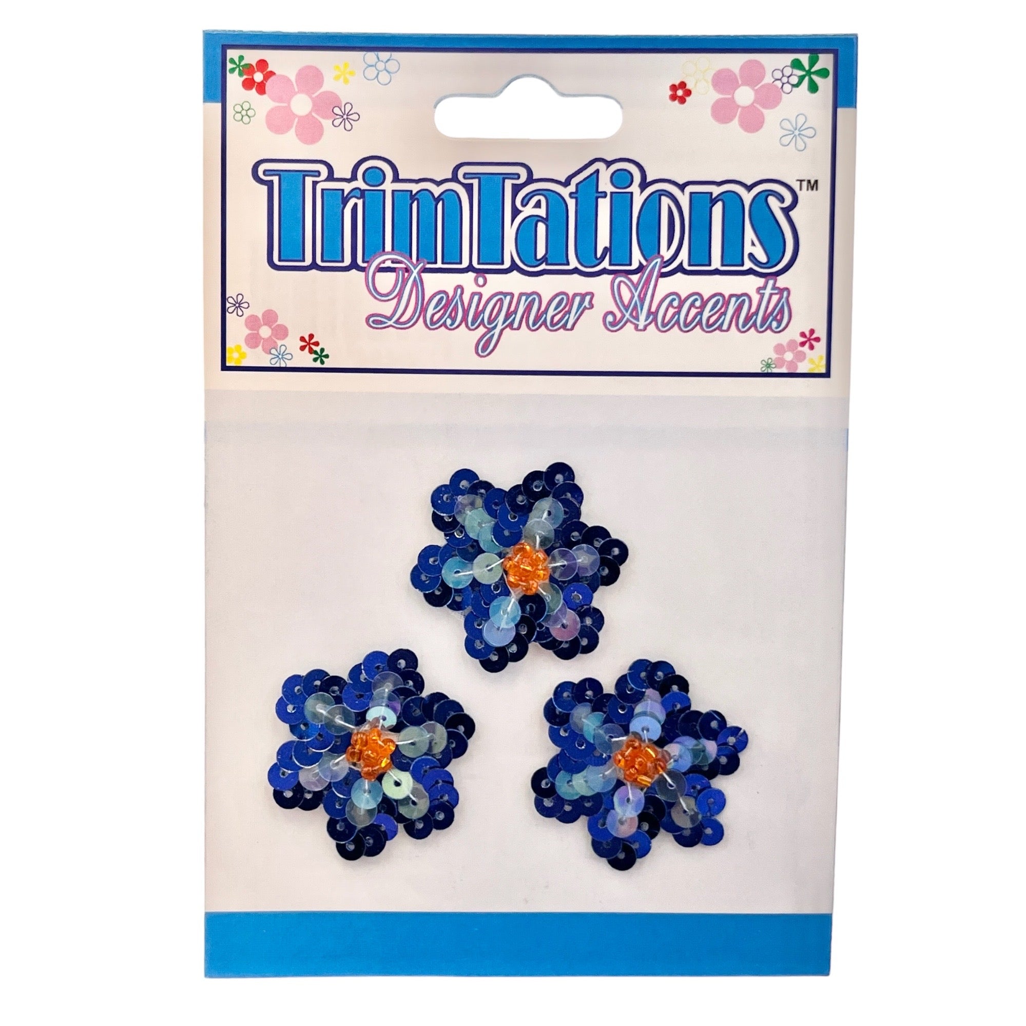 Daisy Sequin Applique/Patch Pack of 3 Appliques