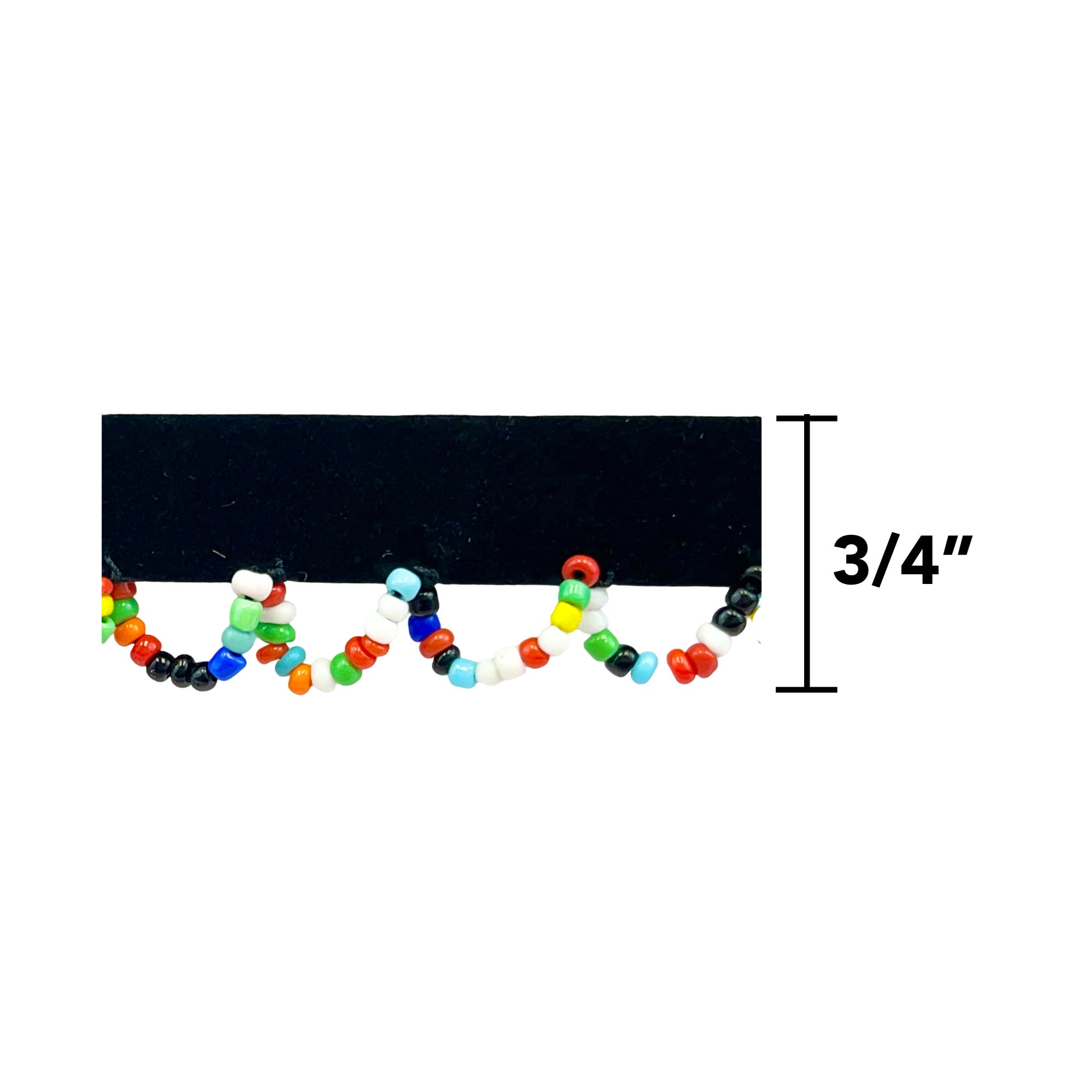 Nova Multicolor Beaded Loop Fringe Trim - 3/4 inch width x 18 inch length Trims & Fringes
