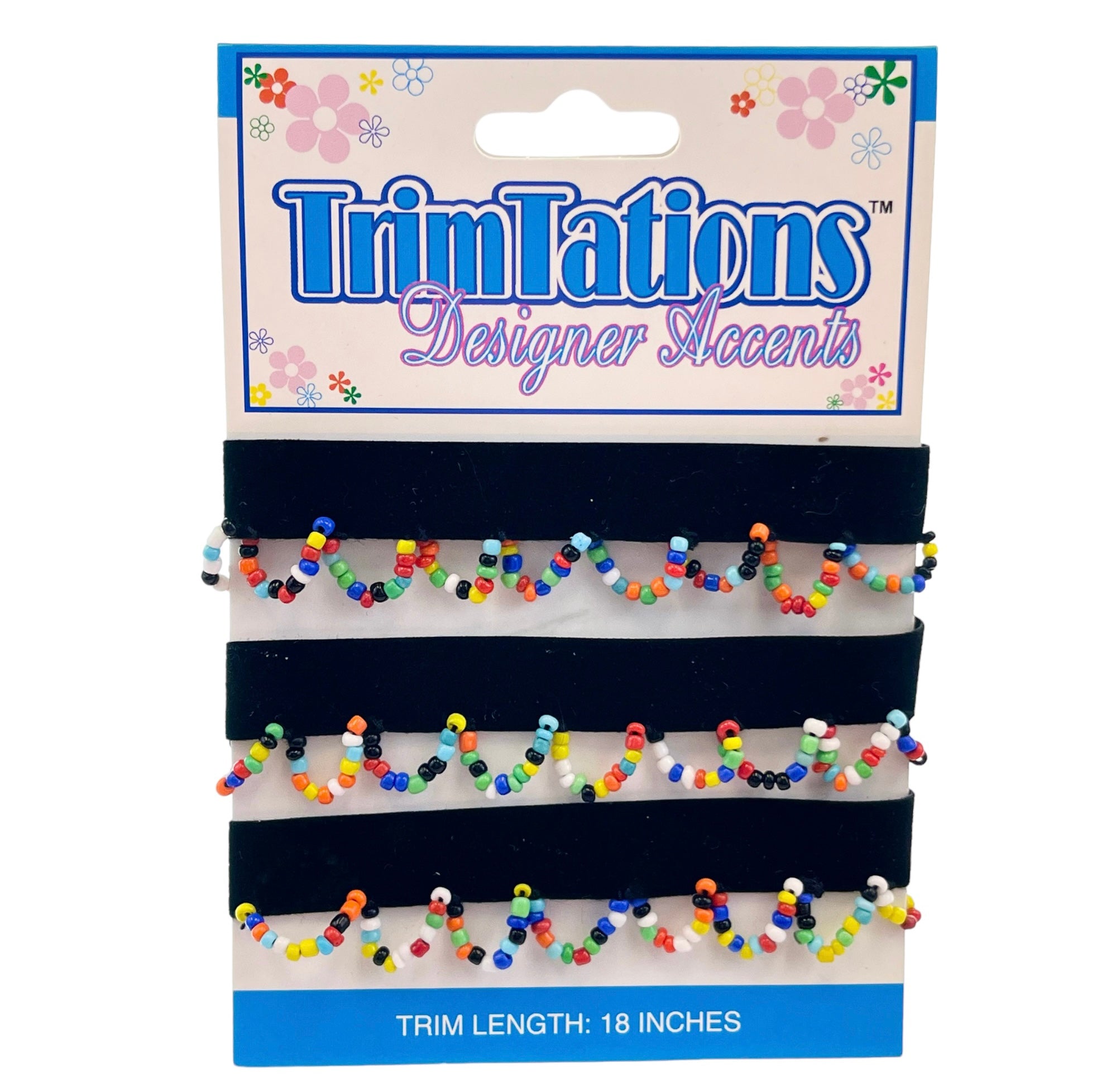 Nova Multicolor Beaded Loop Fringe Trim - 3/4 inch width x 18 inch length Trims & Fringes