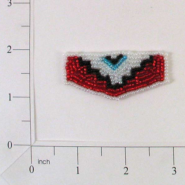Chinook Pocket Flap Applique/Patch - Multi Colors Sequin & Beaded Appliques