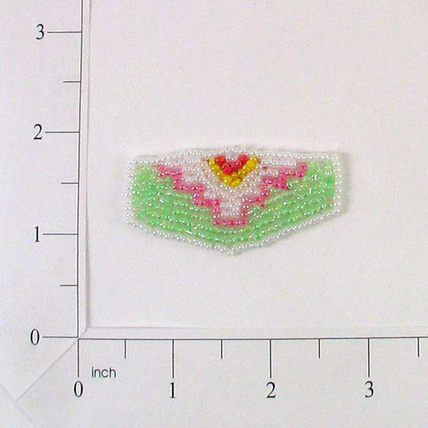 Adobe Sun Pocket Flap Applique/Patch - Multi Colors Sequin & Beaded Appliques