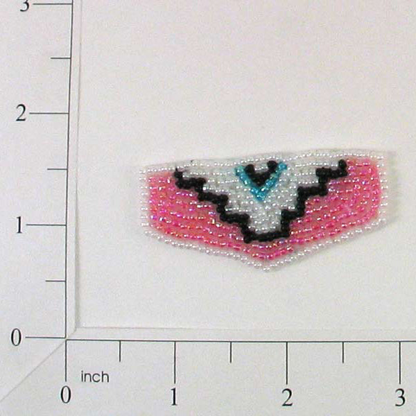 Rio Rancho Pocket Flap Applique/Patch - Pink Multi Sequin & Beaded Appliques