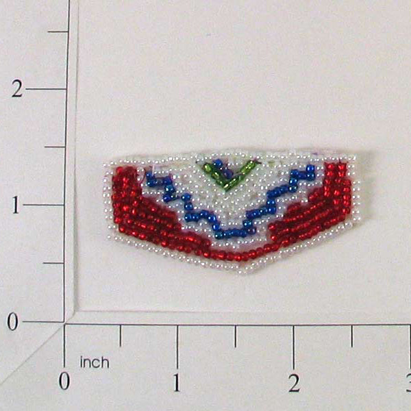 Cheyenne Pocket Flap Applique/Patch - Multi Colors Sequin & Beaded Appliques
