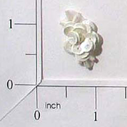 Tiny Flower Sequin Applique/Patch Pack of 10 Ivory Sequin & Beaded Appliques