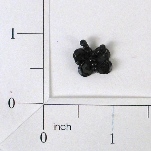 Butterfly Sequin and Bead Applique/Patch Pack of 10 Black Sequin & Beaded Appliques