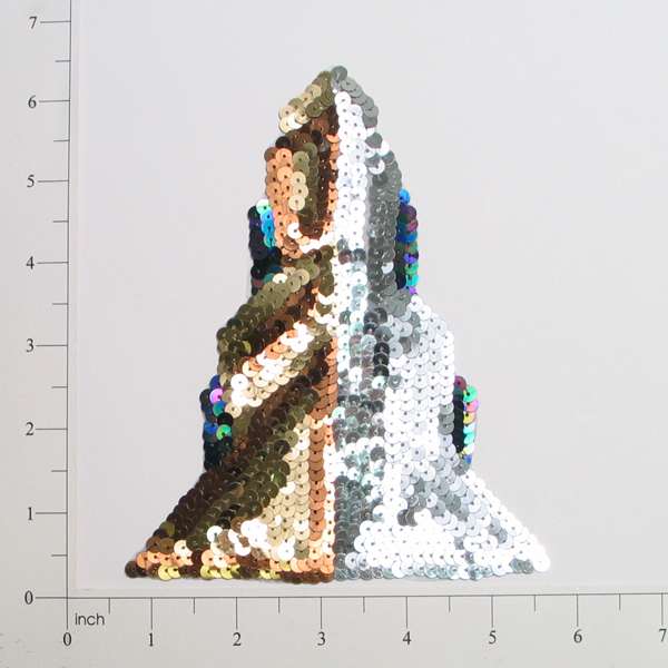6" x 5" Southwest Sequin Applique/Patch - SM413-18-1-27-6 - Multi Colors Sequin & Beaded Appliques