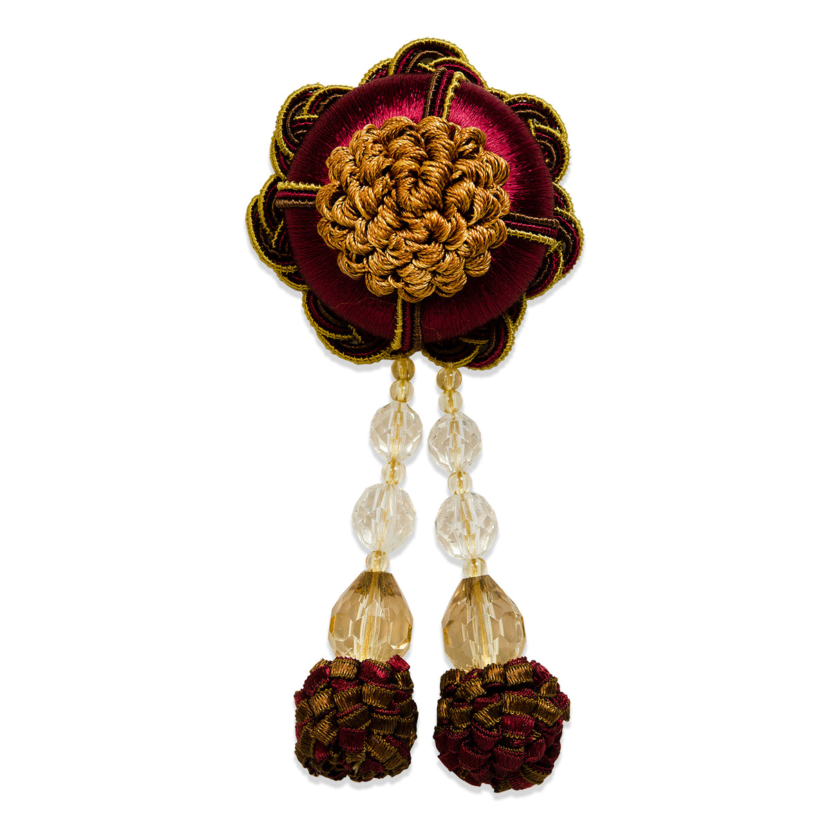 Medallion with Bead and Ball Tassel Default Title Tassels and Tiebacks