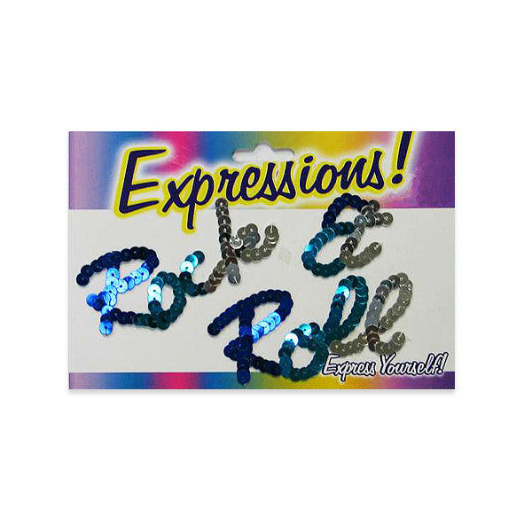 Rock & Roll Sequin Applique/Patch - Multi Colors Sequin & Beaded Appliques