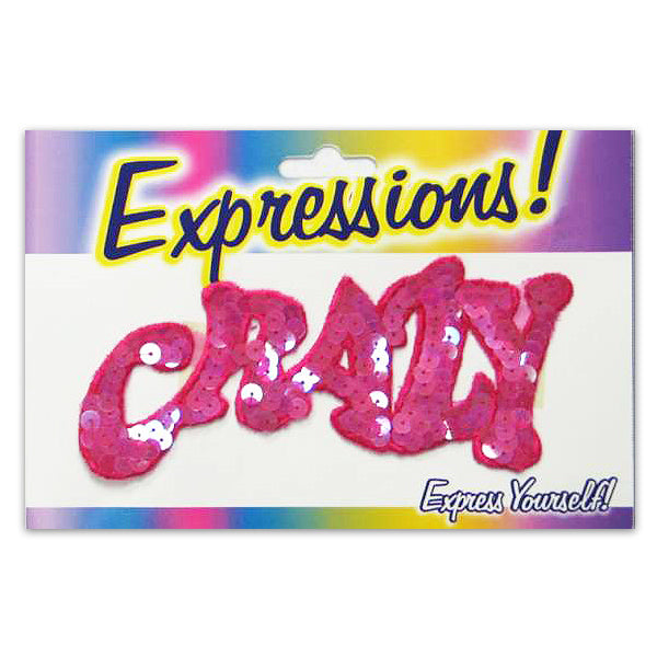 Crazy Sequin Applique/Patch - Fuchsia Sequin & Beaded Appliques