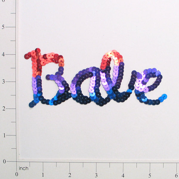 Babe Sequin Applique/Patch - Multi Colors Sequin & Beaded Appliques