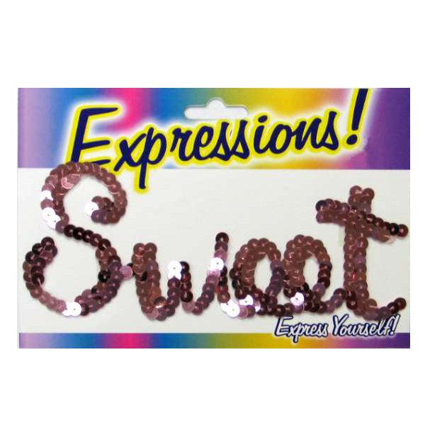 Sweet Sequin Applique/Patch - Pink Sequin & Beaded Appliques