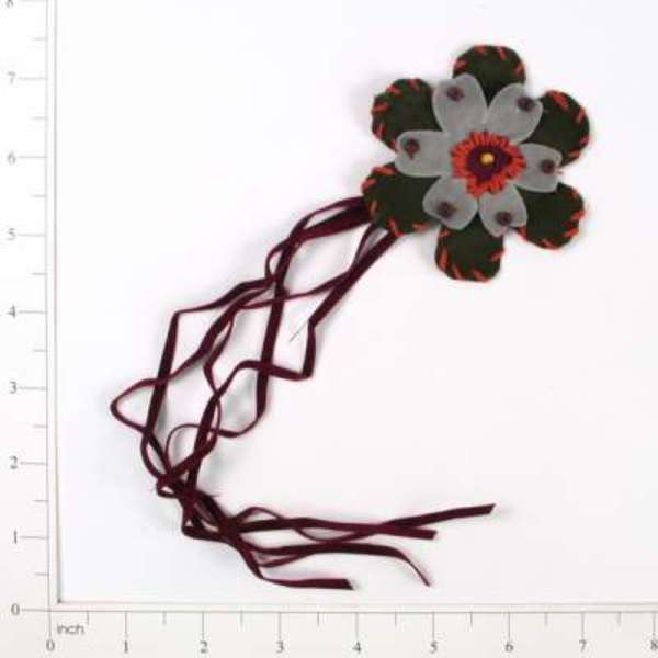 Flower Faux Suede with Fringe Applique/Patch - Multi Colors Sequin & Beaded Appliques