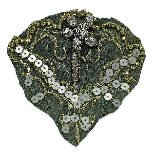 Denim Metallic Heart Fashion Applique/Patch - Multi Colors Appliques