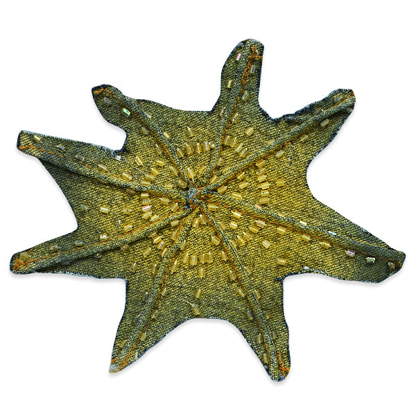 Denim Starfish Fashion Applique/Patch - Multi Colors Appliques