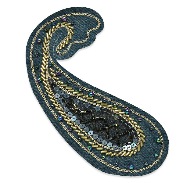 Paisley Denim Fashion Applique/Patch - Multi Colors Appliques