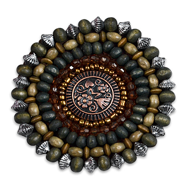 Round Beaded Fashion Applique/Patch - Multi Colors Appliques