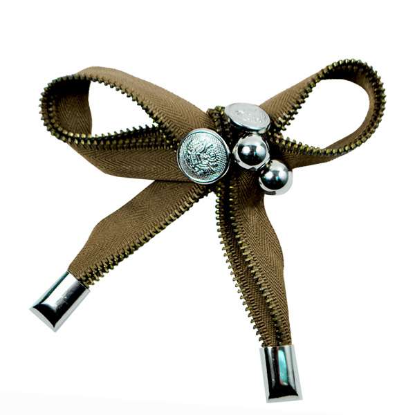Roxy Zipper Brooch - Olive Accessories
