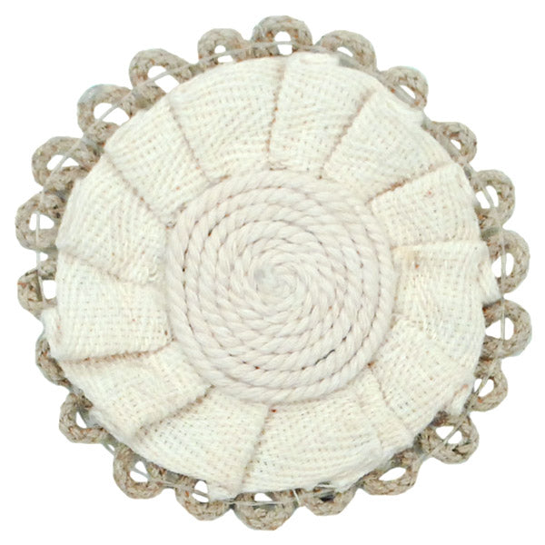 Braided Hemp Loop Round Applique/Patch Appliques