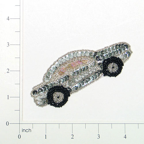 Sedan Sequin Applique/Patch Silver Sequin & Beaded Appliques