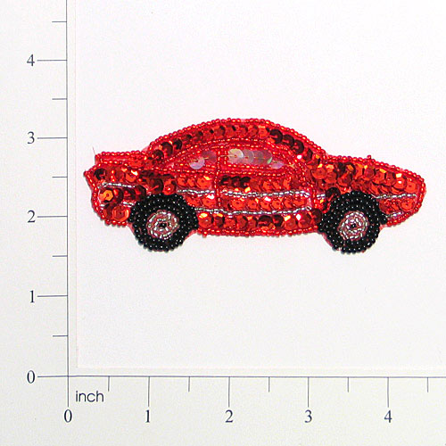 Sedan Sequin Applique/Patch Red Sequin & Beaded Appliques