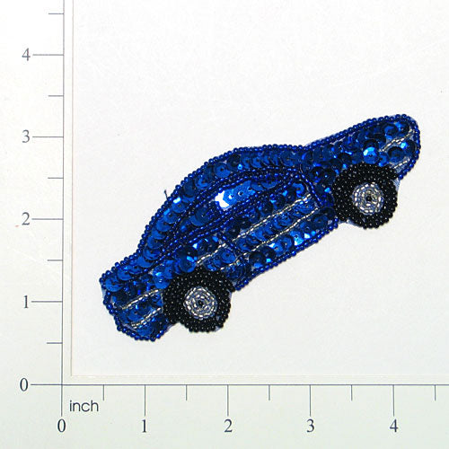 Sedan Sequin Applique/Patch Royal Blue Sequin & Beaded Appliques