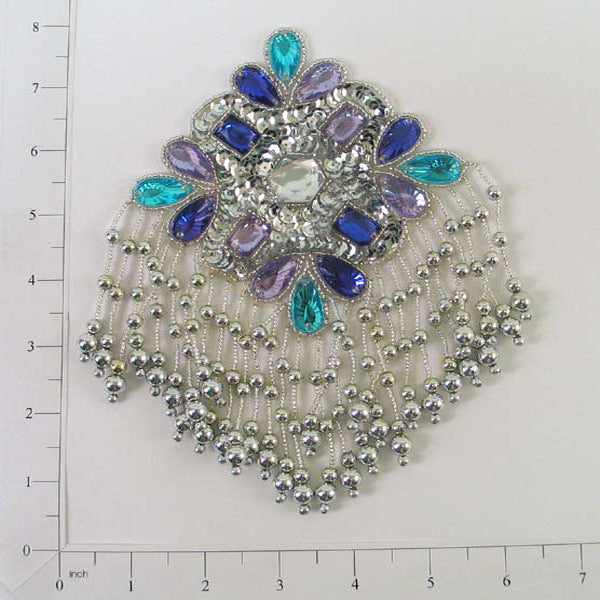 Southwestern Epaulet Sequin Applique/Patch - Multi Colors Sequin & Beaded Appliques