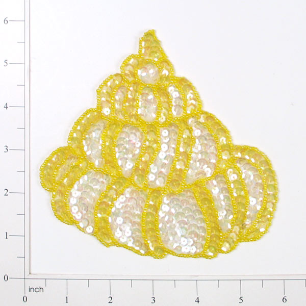 Shell Sequin Applique - Multi Colors Sequin & Beaded Appliques