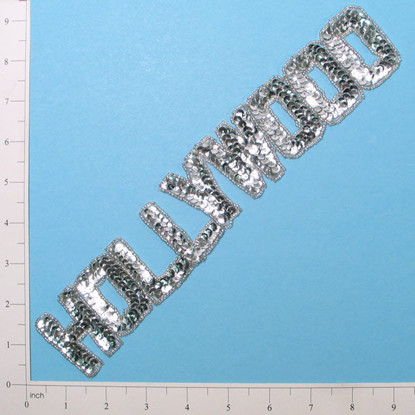 Hollywood Sequin Applique/Patch Silver Sequin & Beaded Appliques
