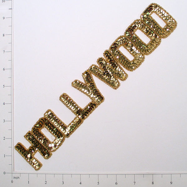 Hollywood Sequin Applique/Patch Gold Sequin & Beaded Appliques