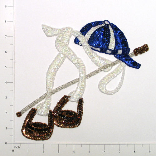 Riding Gear Sequin Applique/Patch - Multi Colors Sequin & Beaded Appliques