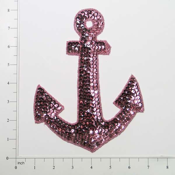 Anchor Sequin Applique/Patch Mauve Sequin & Beaded Appliques