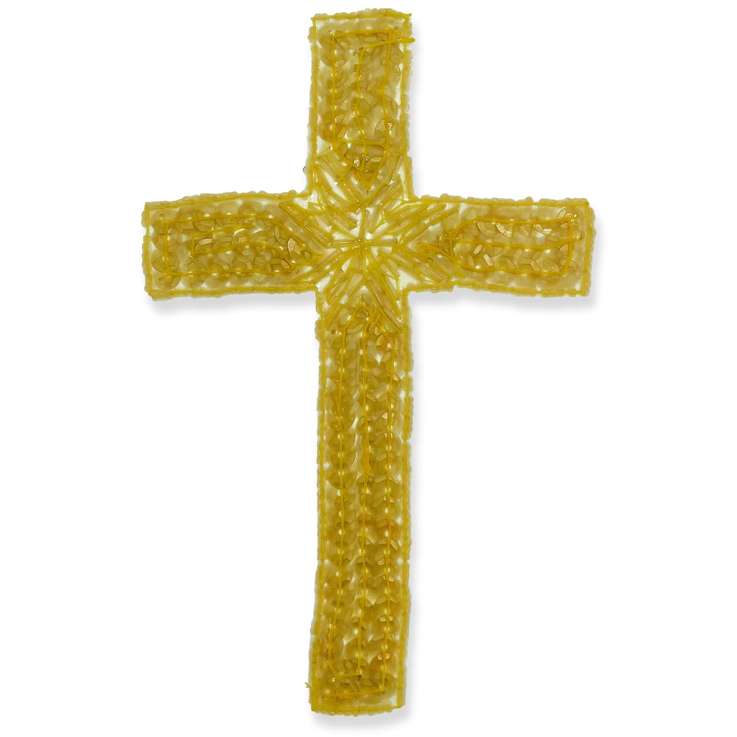 Beaded Cross Sequin Applique Sequin & Beaded Appliques