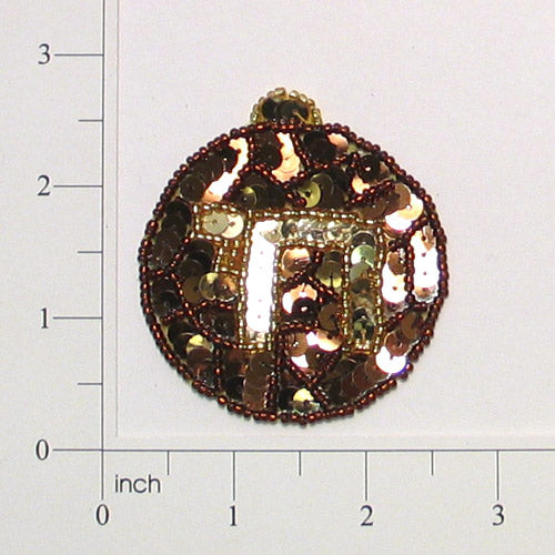 Chai Sequin Applique/Patch Bronze Sequin & Beaded Appliques